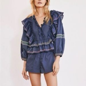 SET - Something Navy Audrey Blouse and Matching Shorts